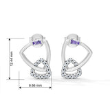 Gem Pop Violet Interlace Curved Loop Studs
