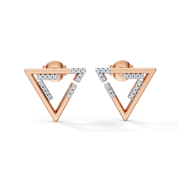 Celeste Sleek Spark Open Triangle Studs