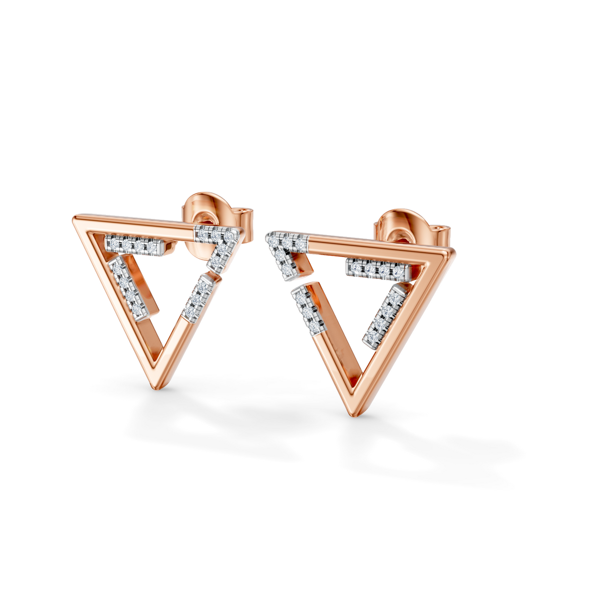 Celeste Sleek Spark Open Triangle Studs