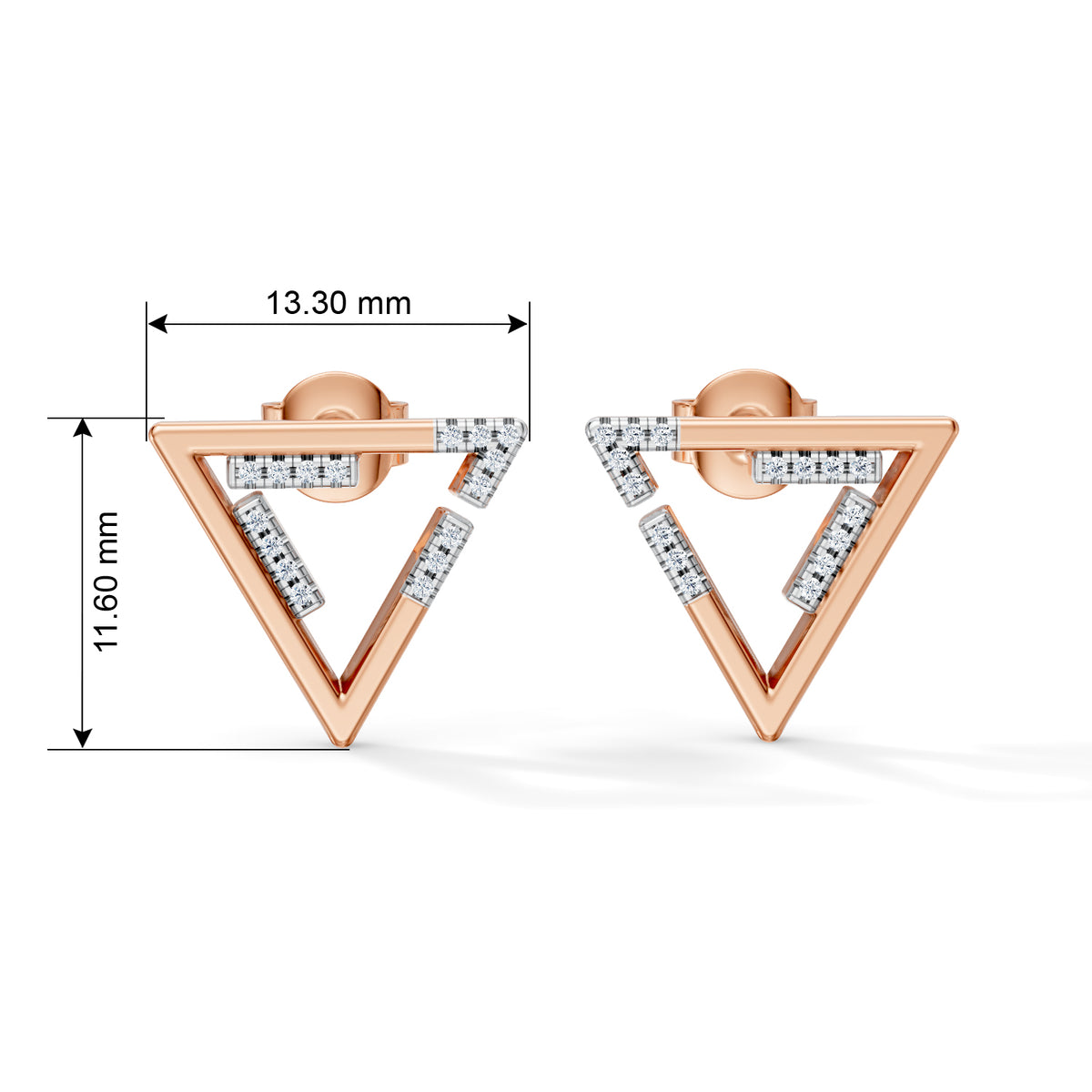 Celeste Sleek Spark Open Triangle Studs