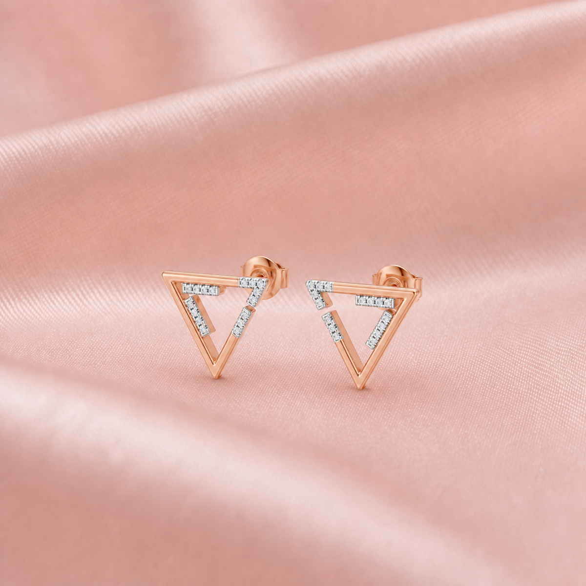 Celeste Sleek Spark Open Triangle Studs