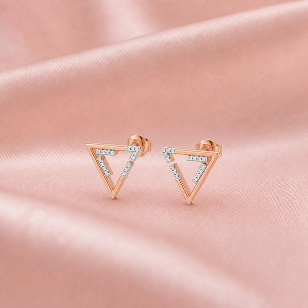 Celeste Sleek Spark Open Triangle Studs