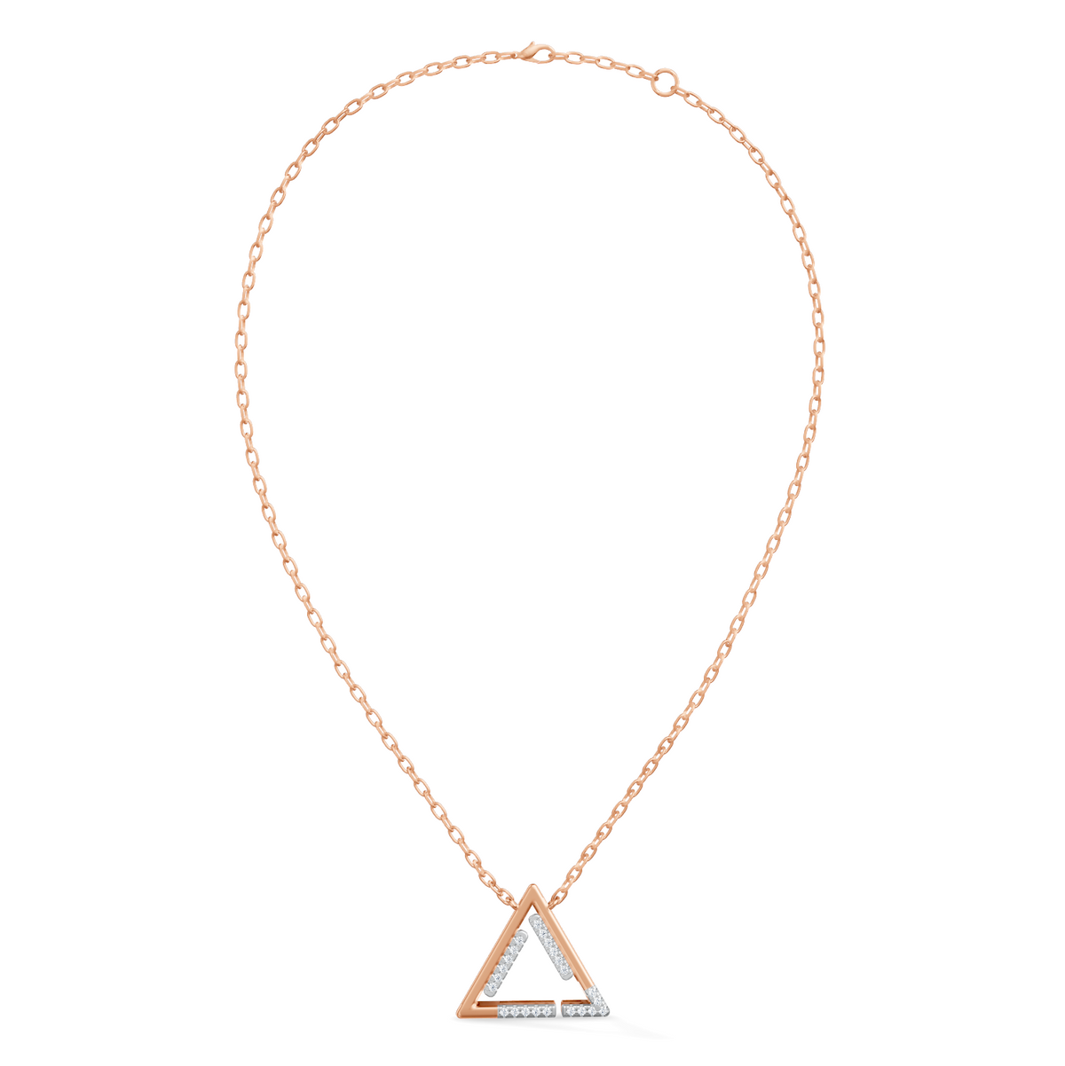 Celeste Sleek Linear Triangle Pendant