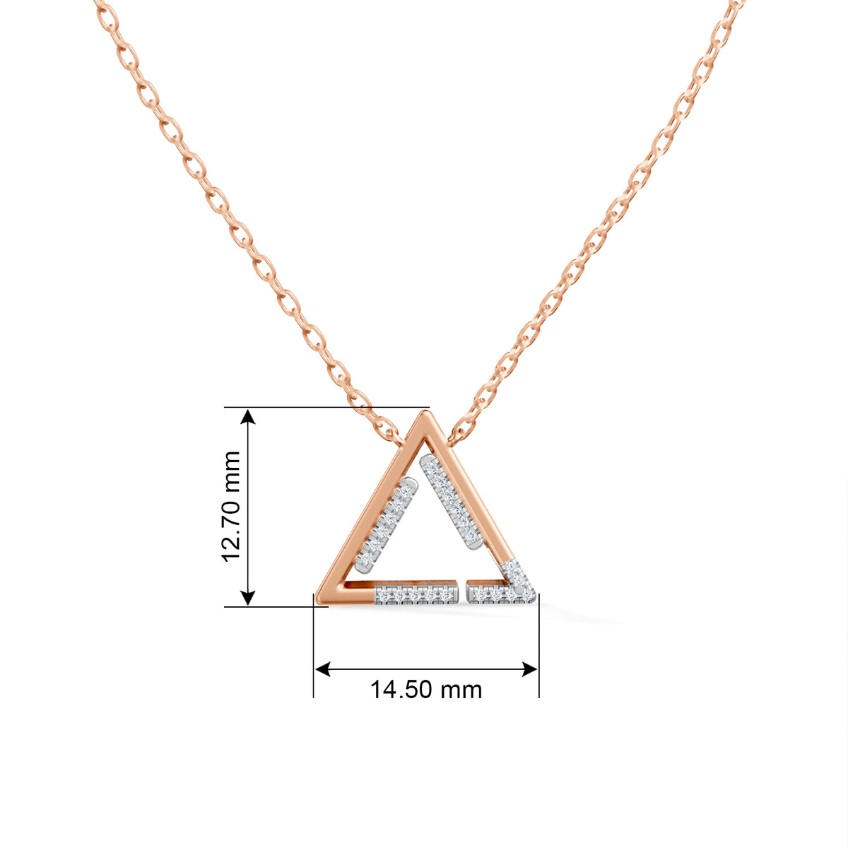 Celeste Sleek Linear Triangle Pendant