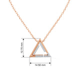 Celeste Sleek Linear Triangle Pendant
