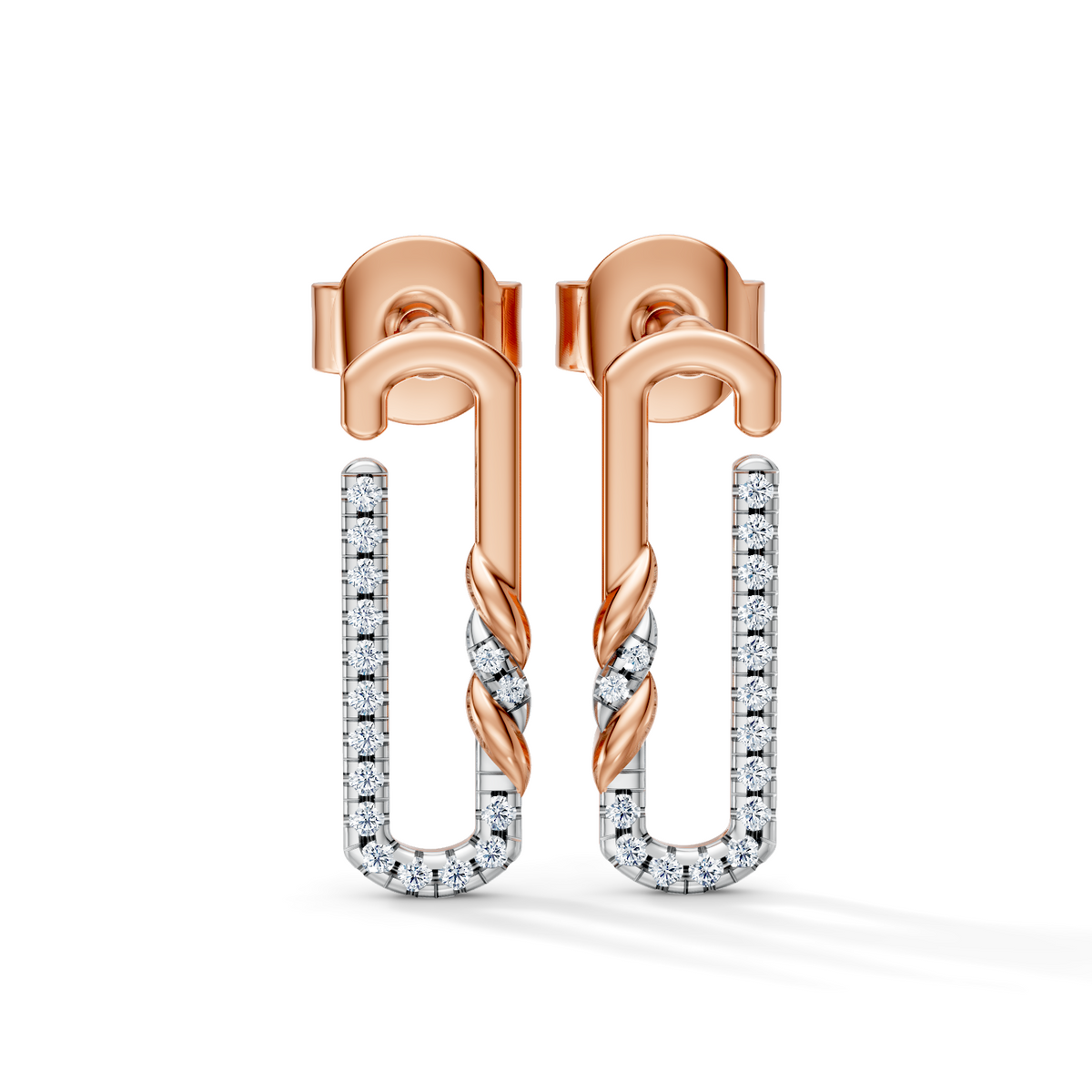 Celeste Sleek Spark Rectangular Drop Earrings