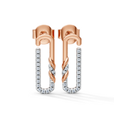 Celeste Sleek Spark Rectangular Drop Earrings
