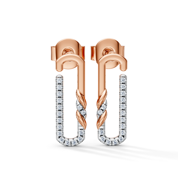 Celeste Sleek Spark Rectangular Drop Earrings
