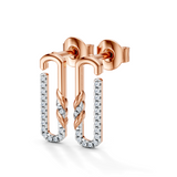 Celeste Sleek Spark Rectangular Drop Earrings