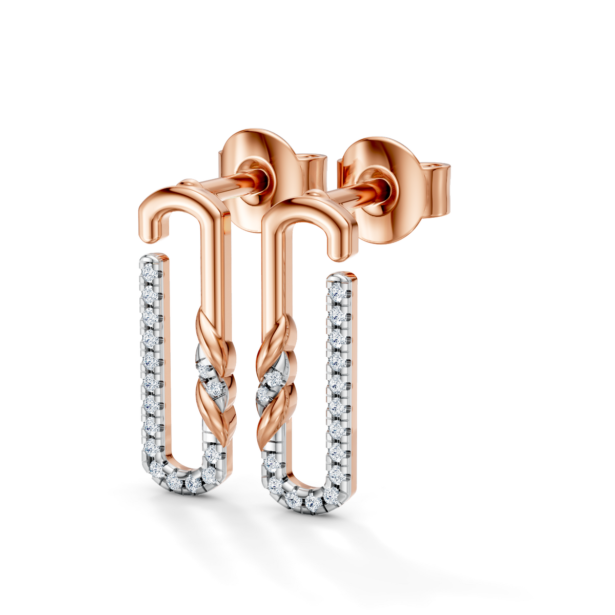 Celeste Sleek Spark Rectangular Drop Earrings