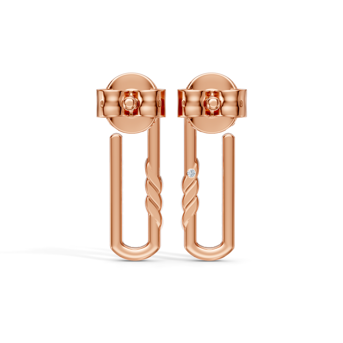 Celeste Sleek Spark Rectangular Drop Earrings