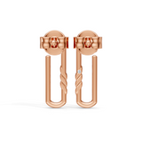 Celeste Sleek Spark Rectangular Drop Earrings