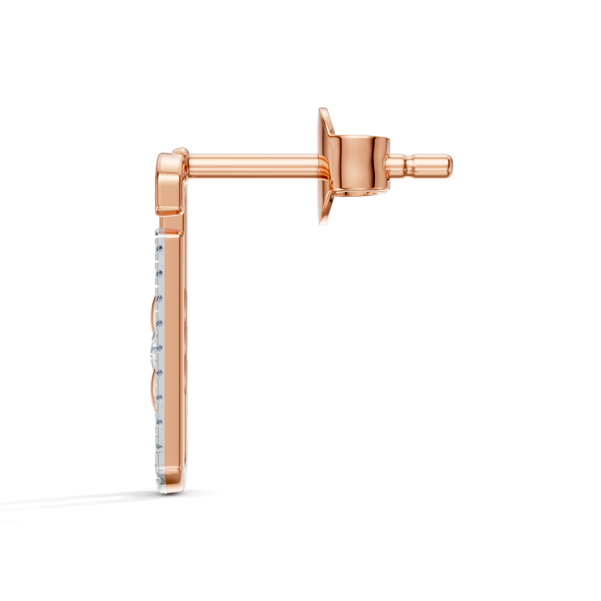 Celeste Sleek Spark Rectangular Drop Earrings