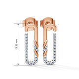 Celeste Sleek Spark Rectangular Drop Earrings