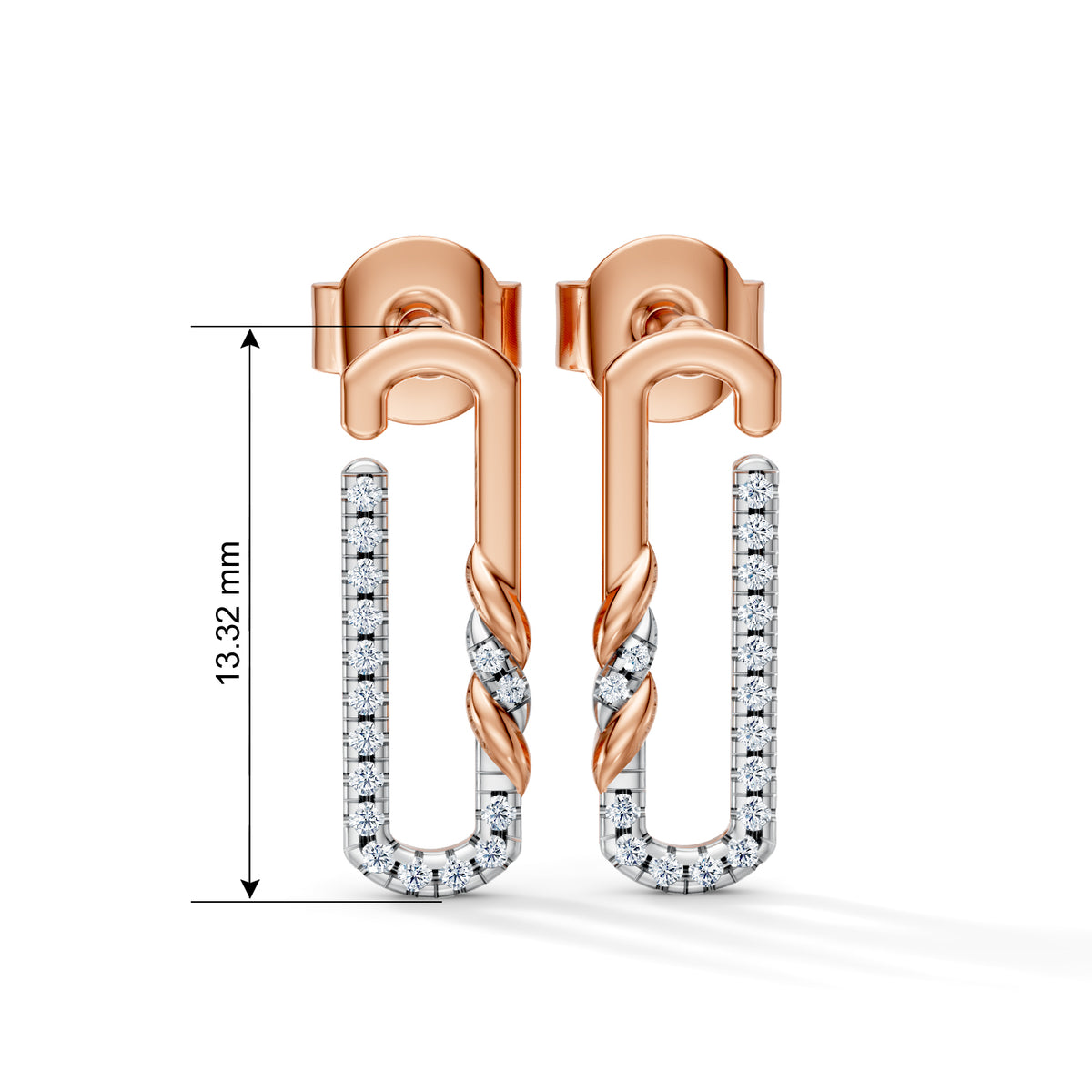 Celeste Sleek Spark Rectangular Drop Earrings
