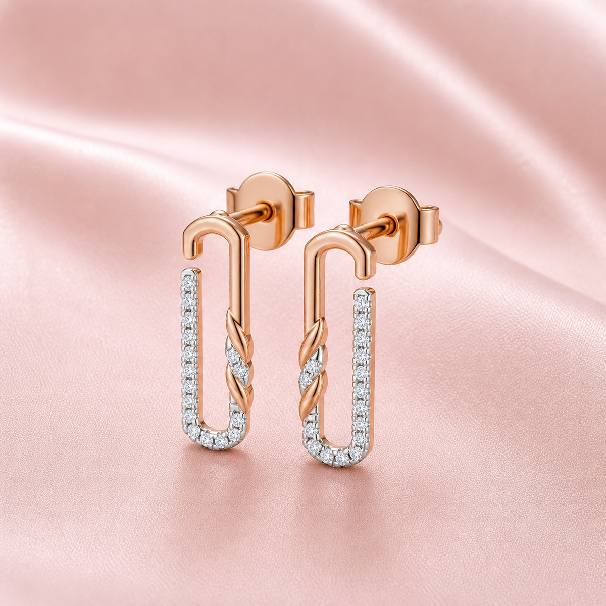 Celeste Sleek Spark Rectangular Drop Earrings