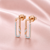 Celeste Sleek Spark Rectangular Drop Earrings
