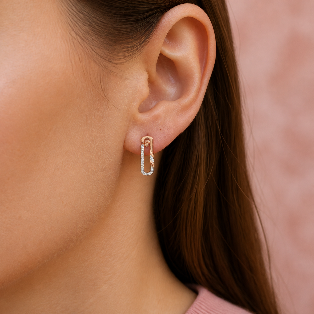 Celeste Sleek Spark Rectangular Drop Earrings