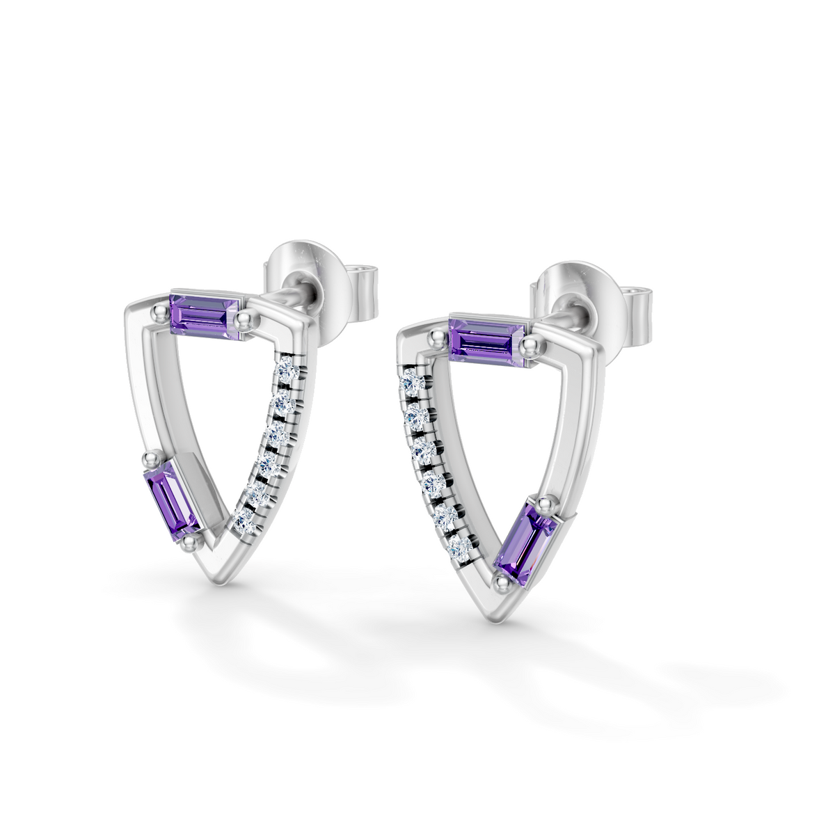 Gem Pop Prism Triangle Spark Studs