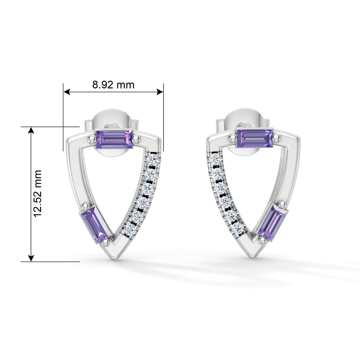 Gem Pop Prism Triangle Spark Studs