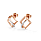 Celeste Geometric Interlace Diamond Studs