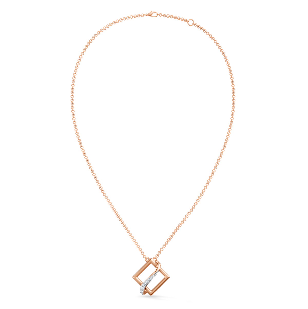 Celeste Geometric Interlace Diamond Pendant