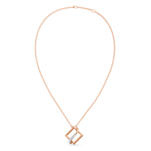 Celeste Geometric Interlace Diamond Pendant