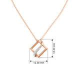 Celeste Geometric Interlace Diamond Pendant