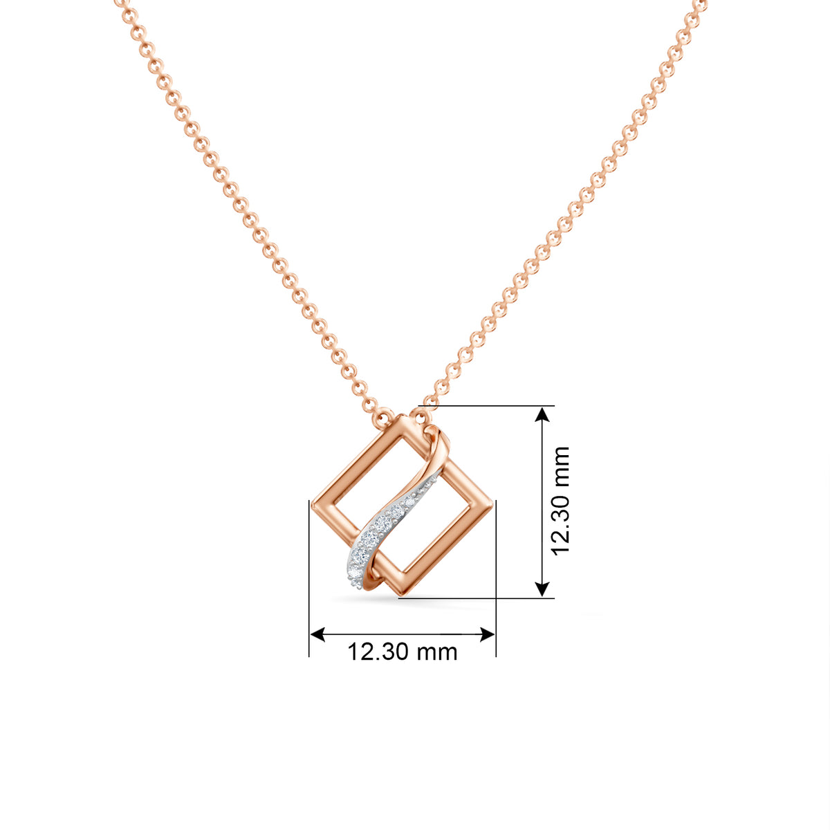 Celeste Geometric Interlace Diamond Pendant
