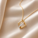 Celeste Geometric Interlace Diamond Pendant