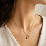 Celeste Geometric Interlace Diamond Pendant
