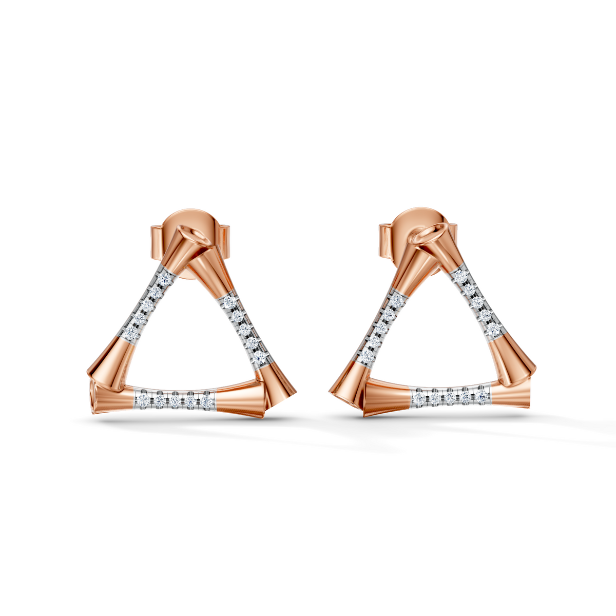 Celeste Angular Grace Triangle Studs