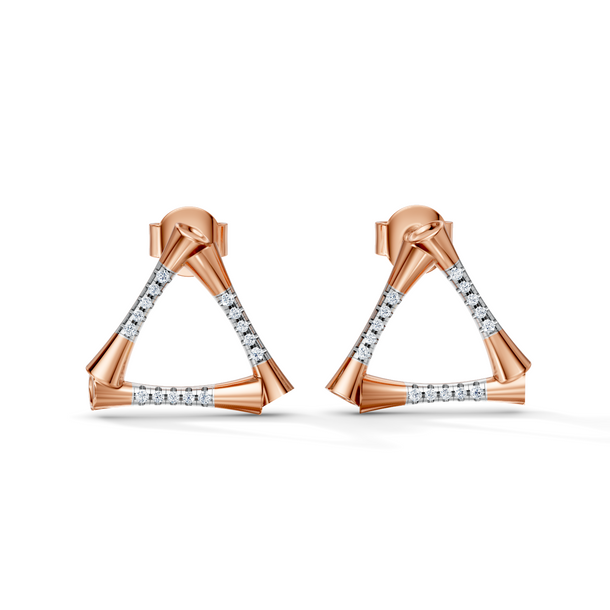 Celeste Angular Grace Triangle Studs