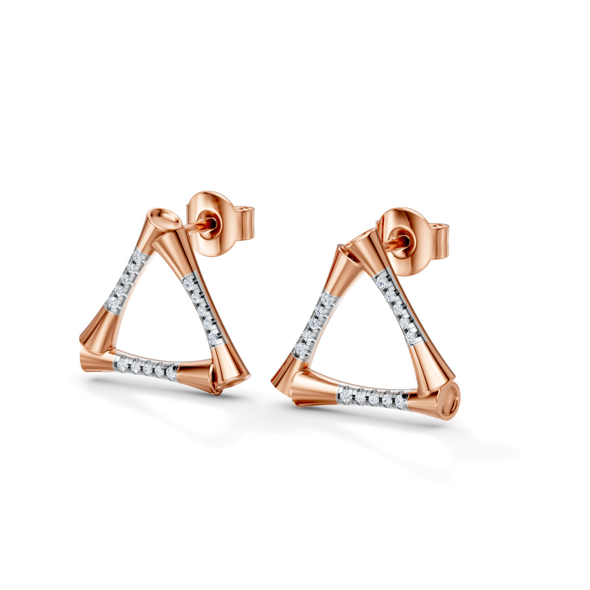 Celeste Angular Grace Triangle Studs