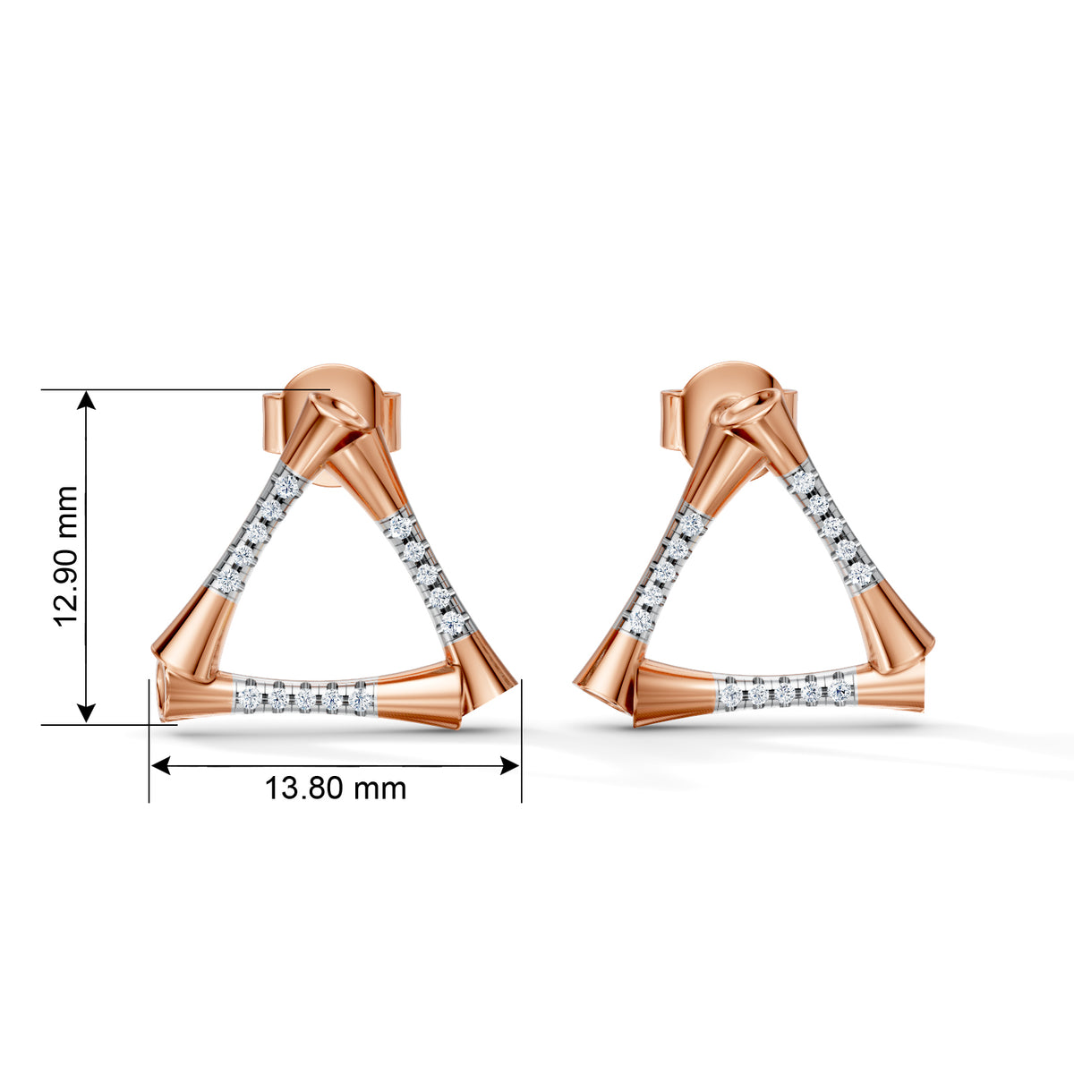 Celeste Angular Grace Triangle Studs