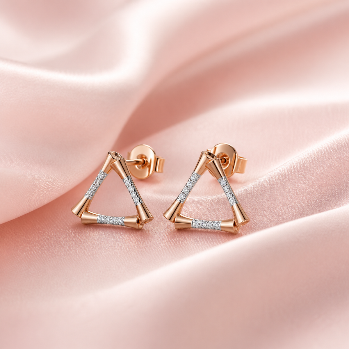 Celeste Angular Grace Triangle Studs