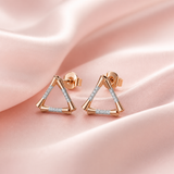 Celeste Angular Grace Triangle Studs