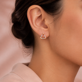 Celeste Angular Grace Triangle Studs