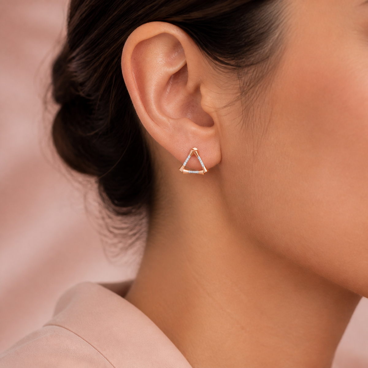 Celeste Angular Grace Triangle Studs