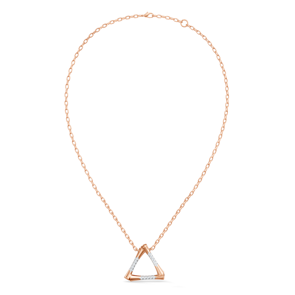 Celeste Angular Grace Triangle Pendant