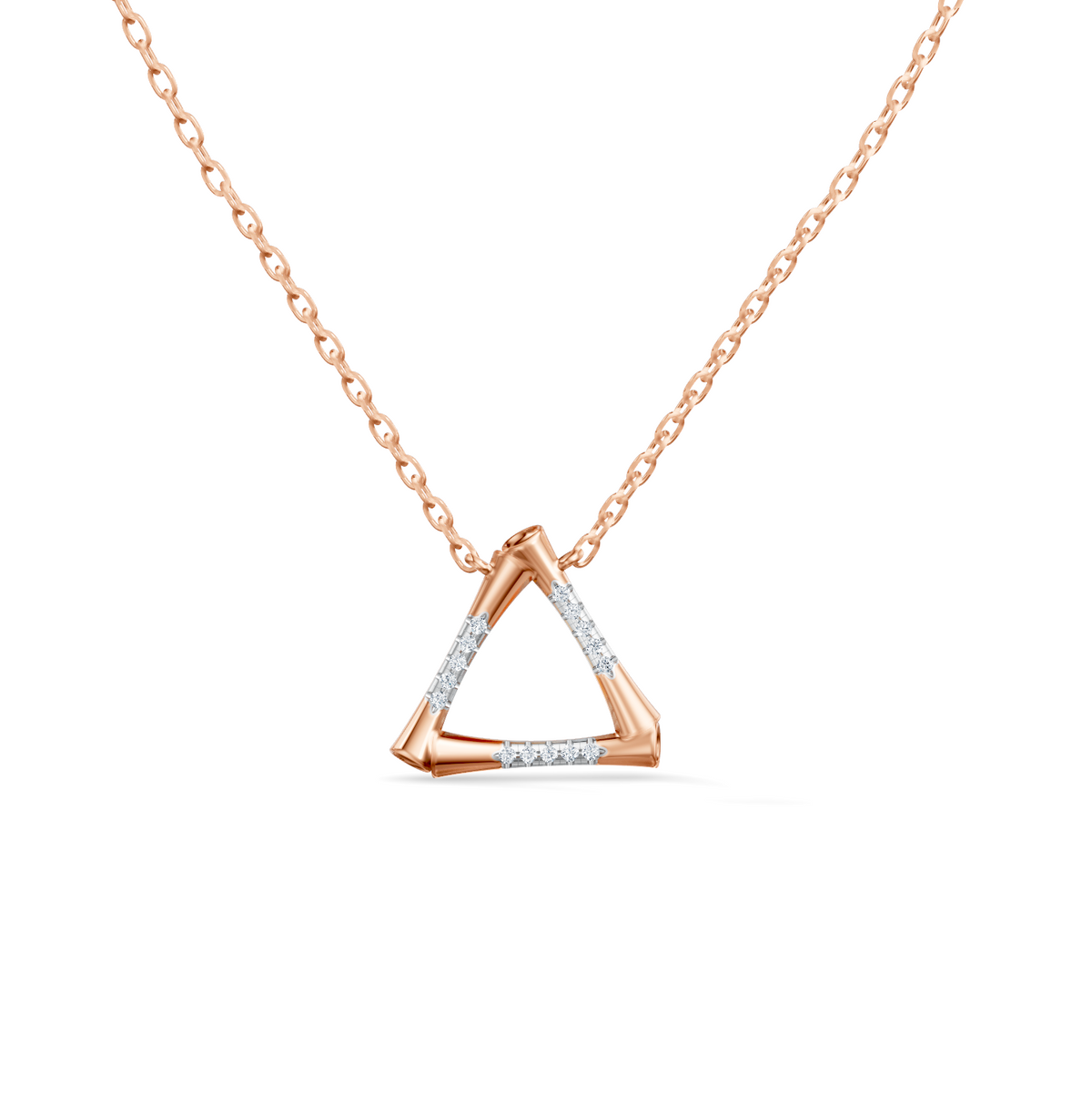 Celeste Angular Grace Triangle Pendant