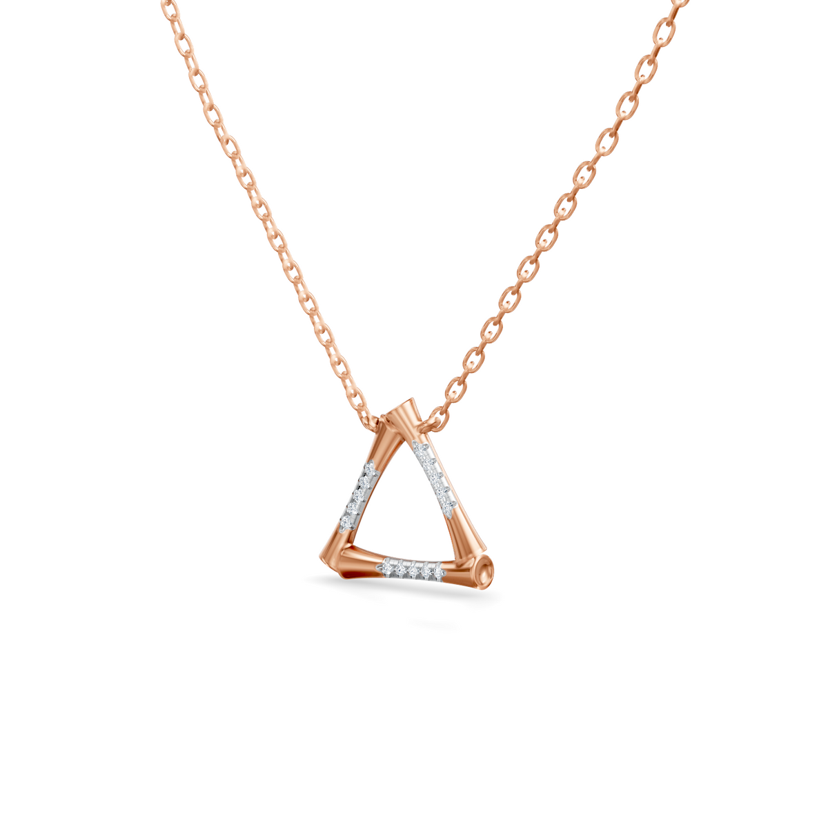 Celeste Angular Grace Triangle Pendant