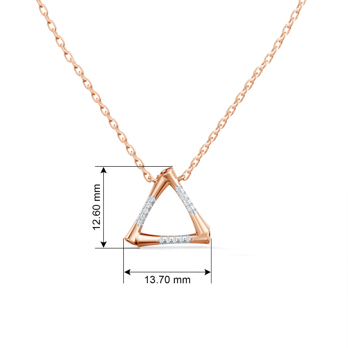 Celeste Angular Grace Triangle Pendant