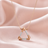 Celeste Angular Grace Triangle Pendant