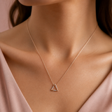 Celeste Angular Grace Triangle Pendant
