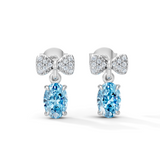 Celeste Bow Eternal Heart Drop Twirl Radiance Studs