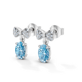 Celeste Bow Eternal Heart Drop Twirl Radiance Studs