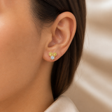 Gem Pop Golden Trio Hexagon Spark Studs