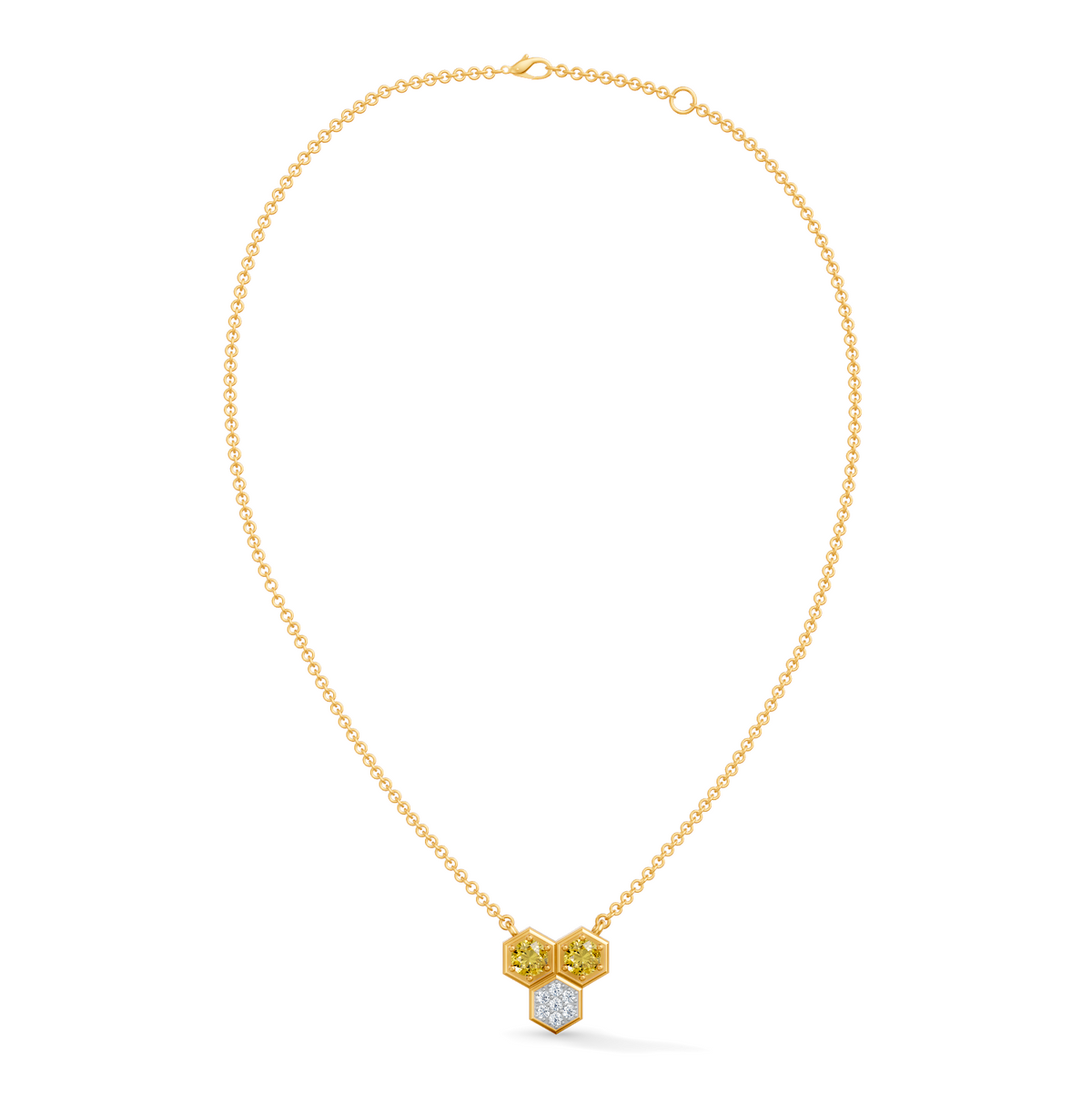 Gem Pop Golden Trio Hexagon Spark Pendant