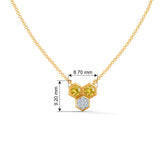Gem Pop Golden Trio Hexagon Spark Pendant